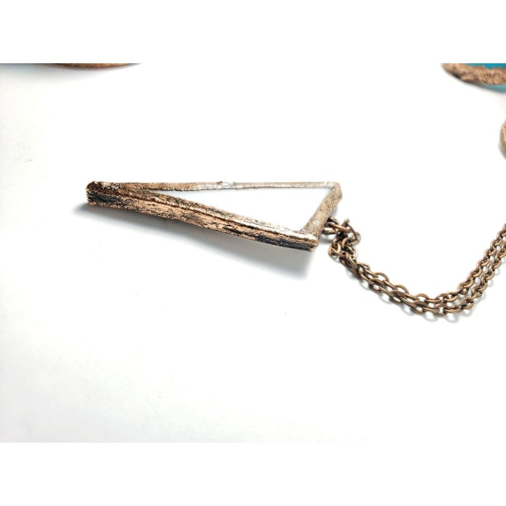 Geometric Copper Necklace - Picture 4 of 8